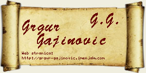 Grgur Gajinović vizit kartica